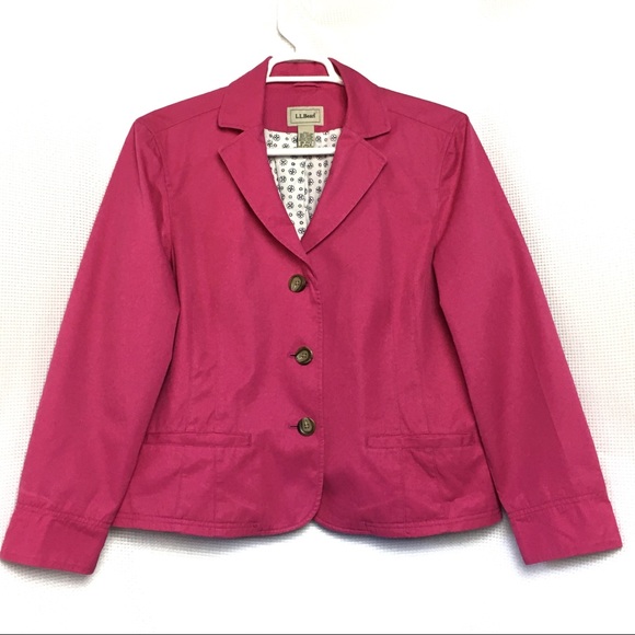 L.L. Bean Jackets & Blazers - LL Bean Cotton Blazer Jacket Pink Size 20P #0JHL9